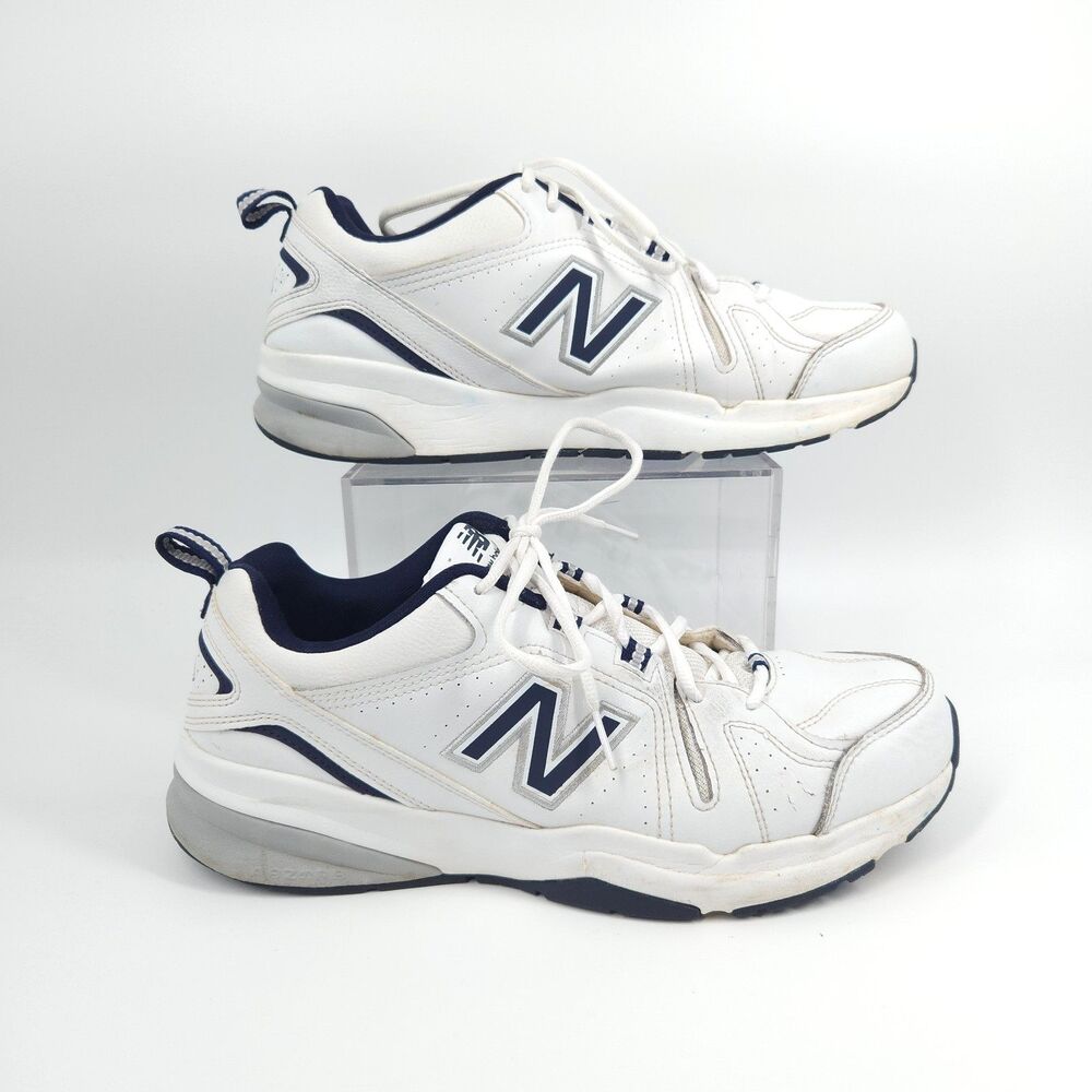 New Balance 608 V5 Shoes Mens Size 10.5 White Blue Athletic Training MX608WN5